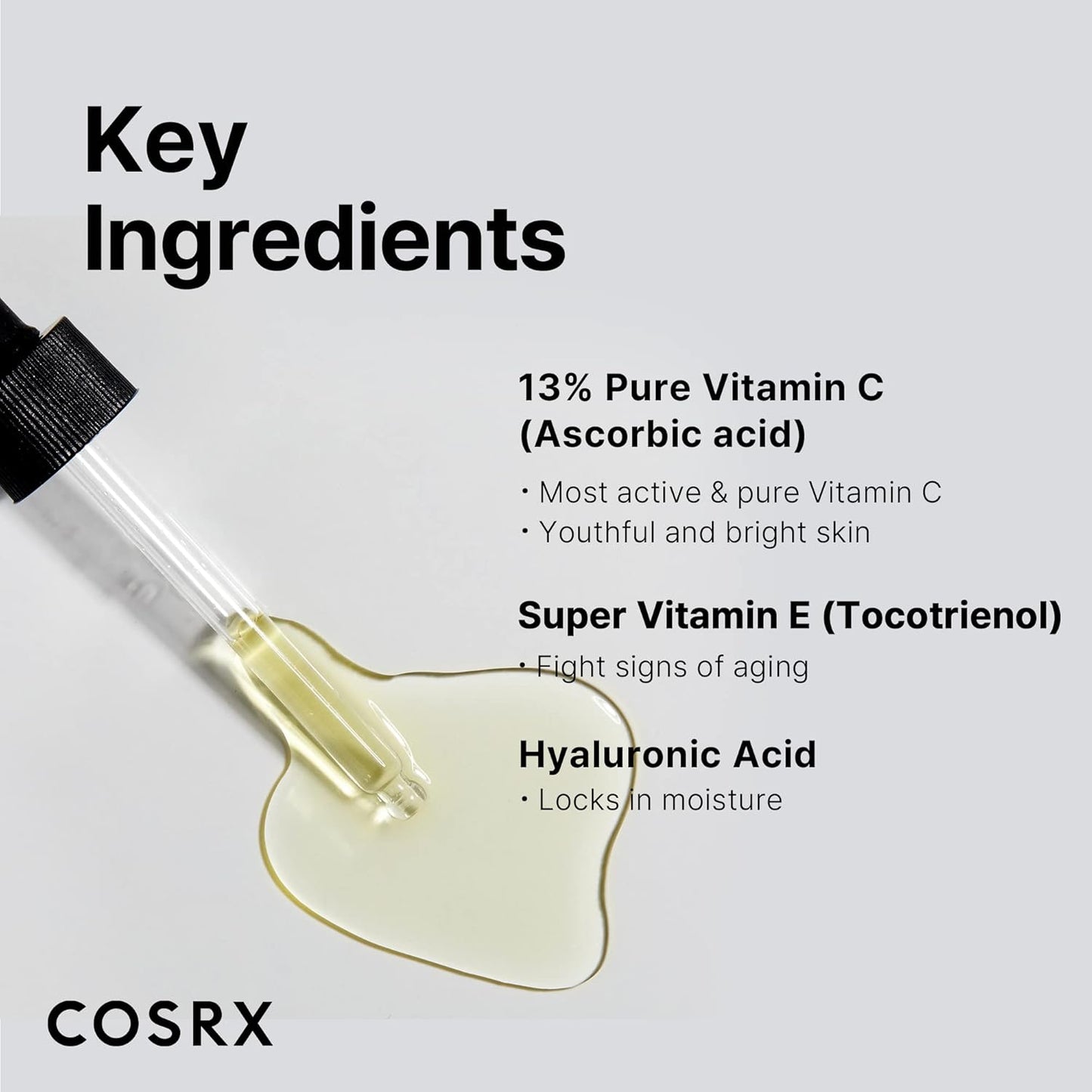 COSRX The Vitamin C 13% Super Vitamin E + Hyaluronic Acid Serum, 20 ML