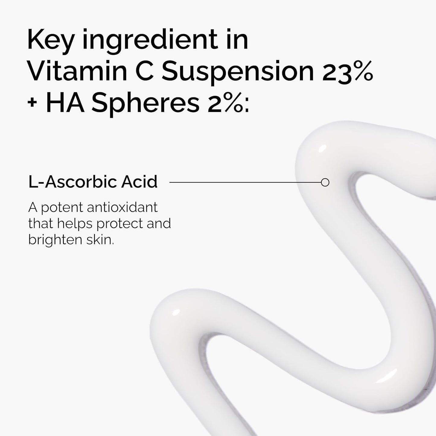 The Ordinary Vitamin C Suspension 23% + Hyaluronic Acid Spheres 2% 30 ml, Serum with Pure L-Ascorbic Acid