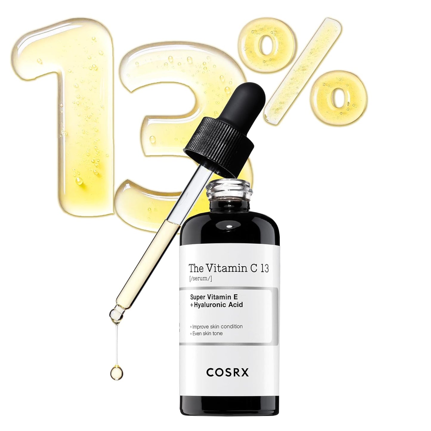 COSRX The Vitamin C 13% Super Vitamin E + Hyaluronic Acid Serum, 20 ML