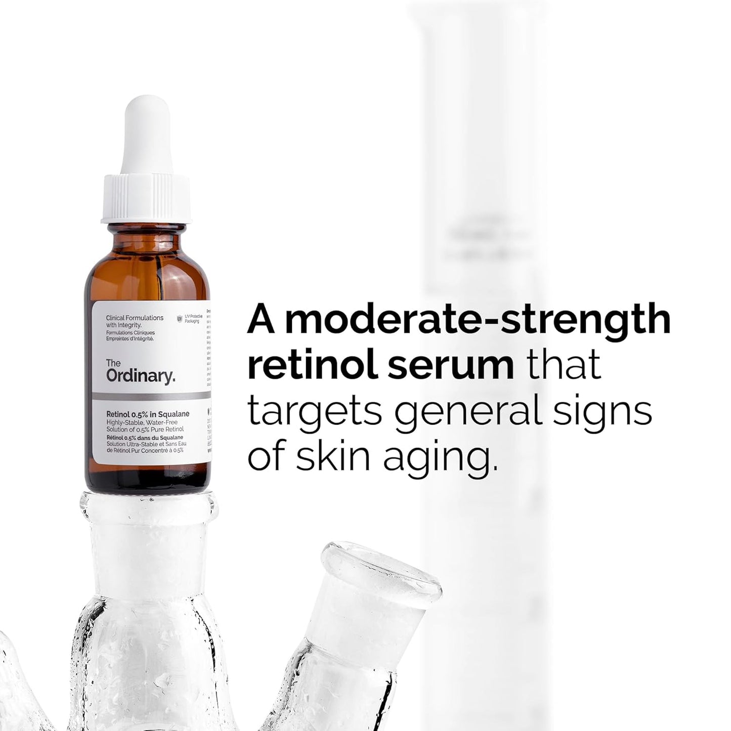 The Ordinary Retinol 0.5% in Squalane, Intermediate Retinol Serum 30 ml  for the Face That Is Anti-Aging and Skin Smoothing,