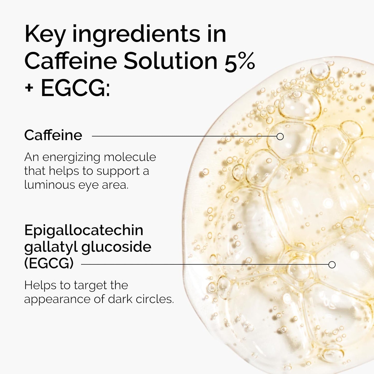 The Ordinary Caffeine Solution 5% + EGCG, 30 ml Depuffing Eye Serum for Dark Circles and Tired Eyes