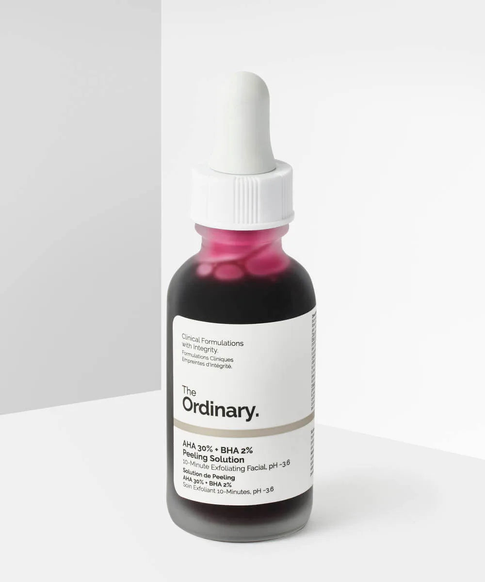 The Ordinary AHA 30% + BHA 2% 30 ml  Peeling Solution, Advanced Exfoliating Peel for Brighter Skin