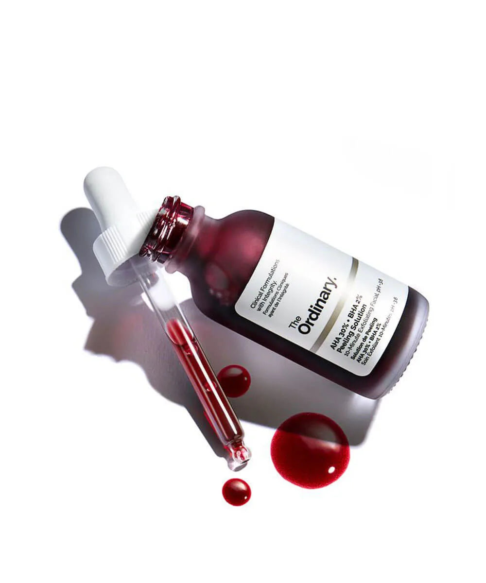 The Ordinary AHA 30% + BHA 2% 30 ml  Peeling Solution, Advanced Exfoliating Peel for Brighter Skin
