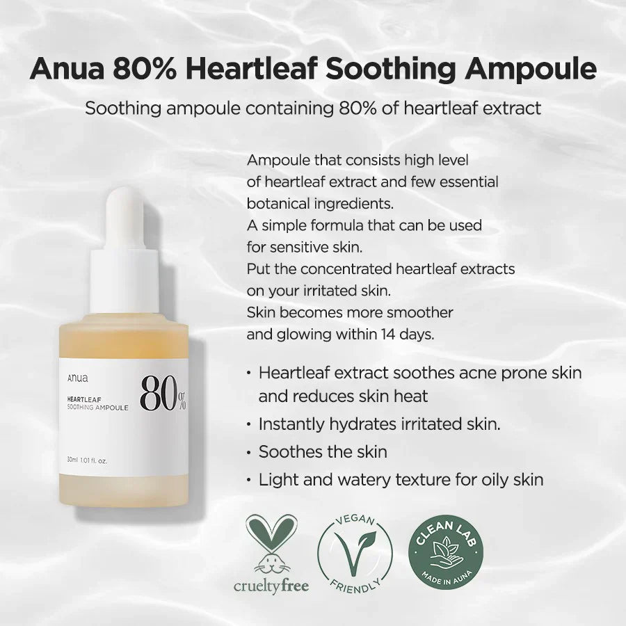 Anua Heartleaf 80 Soothing Ampoule 30 ML