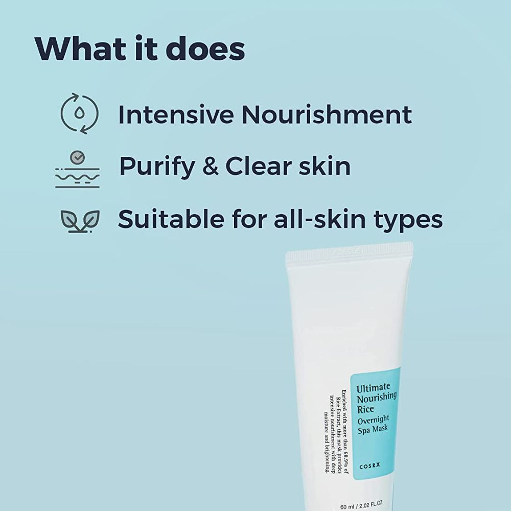 Cosrx Ultimate Nourishing Rice Overnight Spa Mask 60 ML
