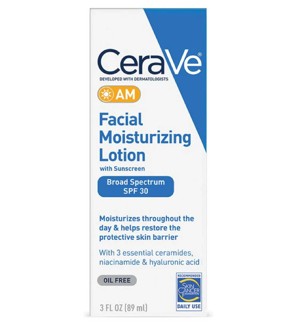CeraVe AM/Jour Oil-Free Facial Moisturizing Lotion, 89ML